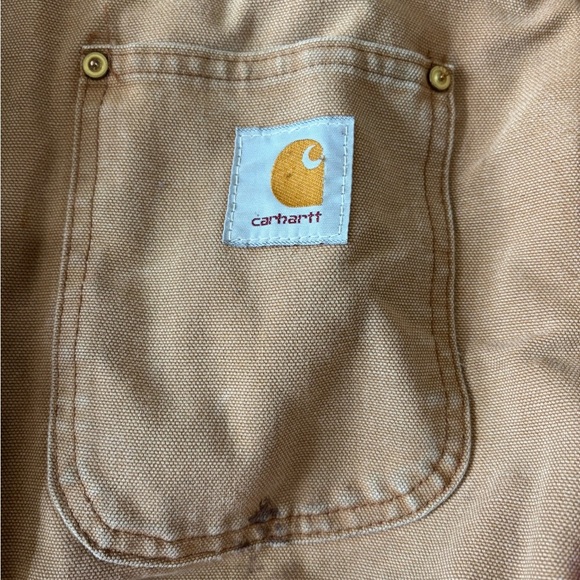 VTG Carhartt Men's XL Tan Chore Jacket Blanket Lined Duck Canvas Work USA - Picture 7 of 12